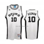 Camiseta San Antonio Spurs Dennis Rodman NO 10 Hardwood Classics Blanco
