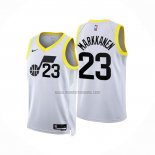 Camiseta Utah Jazz Lauri Markkanen NO 23 Association 2022-23 Blanco