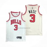 Camiseta Chicago Bulls Dwyane Wade NO 3 Association 2021 Blanco