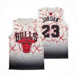 Camiseta Chicago Bulls Michael Jordan NO 23 Mitchell & Ness Blanco Rojo