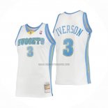 Camiseta Denver Nuggets Allen Iverson NO 3 Mitchell & Ness 2006-07 Blanco