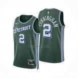 Camiseta Detroit Pistons Cade Cunningham NO 2 Ciudad 2022-23 Verde