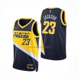Camiseta Indiana Pacers Isaiah Jackson NO 23 Ciudad 2021-22 Azul