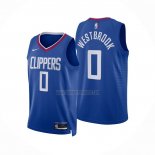Camiseta Los Angeles Clippers Russell Westbrook NO 0 Icon 2022-23 Azul