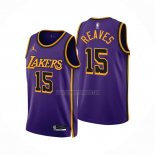 Camiseta Los Angeles Lakers Austin Reaves NO 15 Statement 2022-23 Violeta