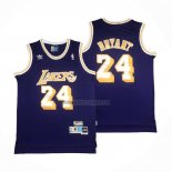 Camiseta Los Angeles Lakers Kobe Bryant NO 24 Retro Violeta