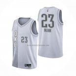 Camiseta Oklahoma City Thunder Tre Mann NO 23 Ciudad 2021-22 Blanco