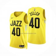 Camiseta Utah Jazz Cody Zeller NO 40 Icon 2022-23 Amarillo