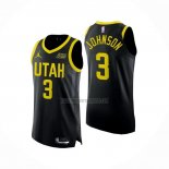 Camiseta Utah Jazz Stanley Johnson NO 3 Statement Autentico 2022-23 Negro