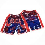 Pantalone Philadelphia 76ers Lunar New Year Mitchell & Ness Just Don Rojo