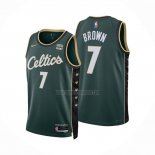 Camiseta Boston Celtics Jaylen Brown NO 7 Ciudad 2022-23 Verde