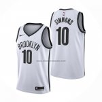 Camiseta Brooklyn Nets Ben Simmons NO 10 Association 2020 Blanco
