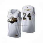 Camiseta Golden Edition Los Angeles Lakers Kobe Bryant NO 24 Blanco