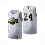 Camiseta Golden Edition Los Angeles Lakers Kobe Bryant NO 24 Blanco