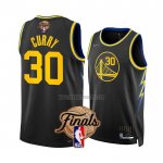 Camiseta Golden State Warriors Stephen Curry NO 30 Ciudad 2022 NBA Finals Negro