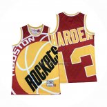 Camiseta Houston Rockets James Harden NO 13 Mitchell & Ness Big Face Rojo