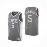 Camiseta Los Angeles Clippers Luke Kennard NO 5 Earned 2020-21 Gris