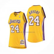 Camiseta Los Angeles Lakers Kobe Bryant NO 24 Mitchell & Ness 2008-09 Amarillo