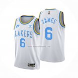 Camiseta Los Angeles Lakers LeBron James NO 6 Classic 2022-23 Blanco