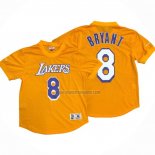Camiseta Manga Corta Los Angeles Lakers Kobe Bryant NO 8 Amarillo