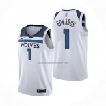 Camiseta Minnesota Timberwolves Anthony Edwards NO 1 Association Blanco