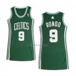 Camiseta Mujer Boston Celtics Rajon Rondo NO 9 Icon Verde