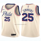Camiseta Nino Philadelphia 76ers Ben Simmons NO 25 Ciudad Crema