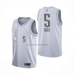 Camiseta Oklahoma City Thunder Luguentz Dort NO 5 Ciudad 2021-22 Blanco