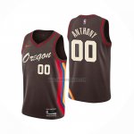 Camiseta Portland Trail Blazers Carmelo Anthony NO 00 Ciudad 2020-21 Marron