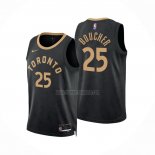 Camiseta Toronto Raptors Chris Boucher NO 25 Ciudad 2022-23 Negro