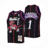 Camiseta Toronto Raptors Tracy Mcgrady NO 1 Mitchell & Ness 1998-99 Negro2
