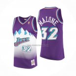 Camiseta Utah Jazz Karl Malone NO 32 Mitchell & Ness 1996-97 Violeta
