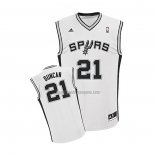 Camisetas San Antonio Spurs Tim Duncan NO 21 Retro Blanco