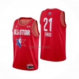 Camiseta All Star 2020 Philadelphia 76ers Joel Embiid NO 21 Rojo