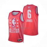 Camiseta All Star 2022 Los Angeles Lakers LeBron James NO 6 Granate.