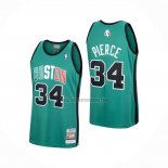 Camiseta Boston Celtics Paul Pierce NO 34 Hardwood Classics Throwback 2007-08 Verde