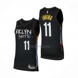 Camiseta Brooklyn Nets Kyrie Irving NO 11 Ciudad 2020-21 Autentico Negro