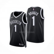 Camiseta Brooklyn Nets Mikal Bridges NO 1 Icon 2022-23 Negro