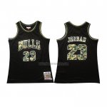 Camiseta Chicago Bulls Michael Jordan NO 23 Camuflaje Negro