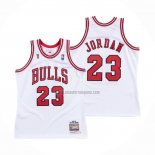 Camiseta Chicago Bulls Michael Jordan NO 23 Mitchell & Ness 1995-96 Blanco