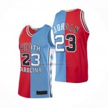 Camiseta Chicago Bulls Michael Jordan NO 23 Split Azul Rojo