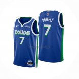 Camiseta Dallas Mavericks Dwight Powell NO 7 Ciudad 2022-23 Azul