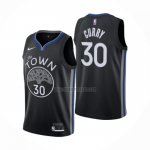 Camiseta Golden State Warriors Stephen Curry NO 30 Ciudad Negro