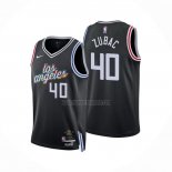 Camiseta Los Angeles Clippers Ivica Zubac NO 40 Ciudad 2022-23 Negro