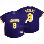 Camiseta Manga Corta Los Angeles Lakers Kobe Bryant NO 8 Violeta