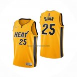 Camiseta Miami Heat Kendrick Nunn NO 25 Earned 2020-21 Oro