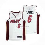 Camiseta Miami Heat LeBron James NO 6 Association 2021-22 Blanco