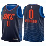 Camiseta Nino Oklahoma City Thunder Russell Westbrook NO 0 Statement 2017-18 Azul