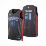Camiseta Oklahoma City Thunder Aaron Wiggins NO 21 Ciudad 2022-23 Gris