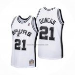 Camiseta San Antonio Spurs Tim Duncan NO 21 Mitchell & Ness 1998-99 Blanco